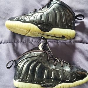 Nike Little Posite One PS Black Barely Green, Size 9C